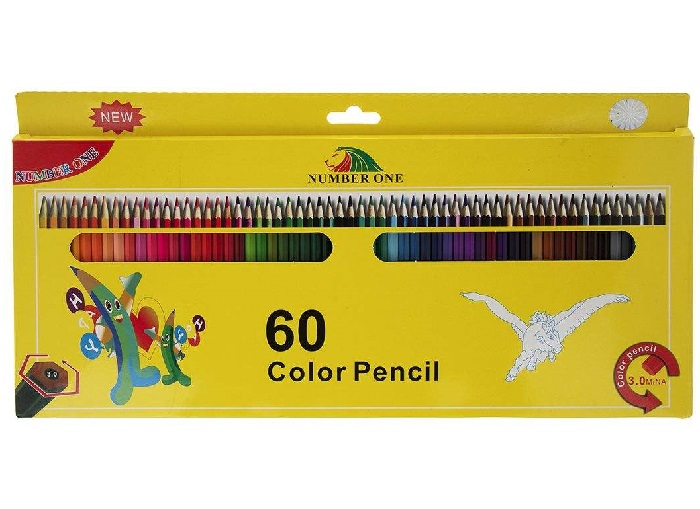 مداد رنگی 60 رنگ نامبروان