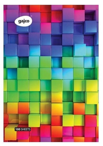 دفتر 100 برگ گاجکو طرح مکعب های رنگی