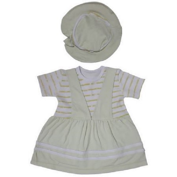 ست پیراهن و کلاه دخترانه کد 1889