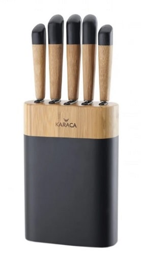 ست چاقو آشپزخانه ۶ پارچه کاراجا مدل Maple Black