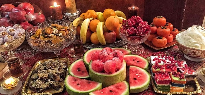 میوه و سفره آرایی شب یلدا