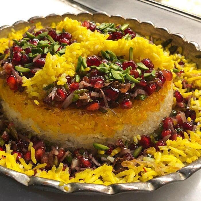 انار پلو برای شب یلدا