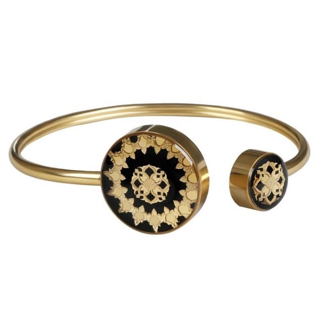 دستبند النگویی زنانه دانژه رنگ طلایی 