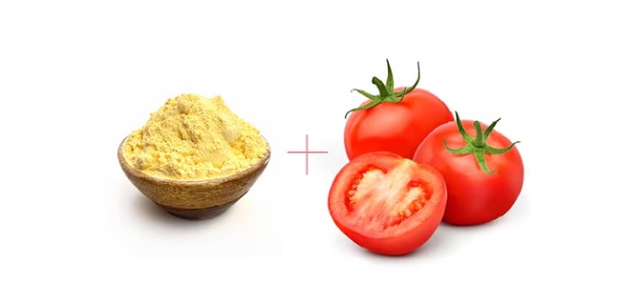 ماسک گوجه و آرد نخودچی برای پوست