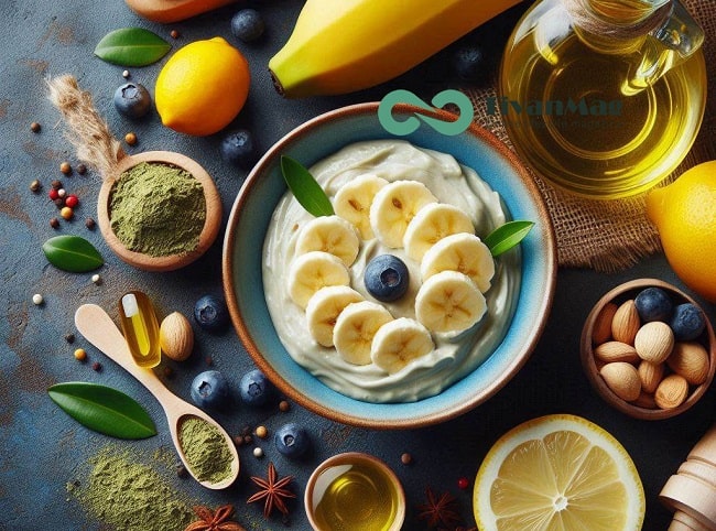 ماسک موز، آب‌لیمو و روغن زیتون