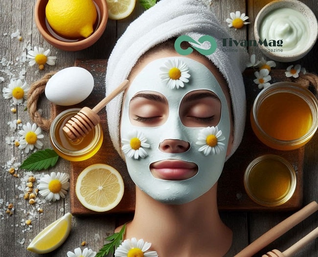 ماسک بابونه، عسل، آب لیمو و سفیده تخم مرغ