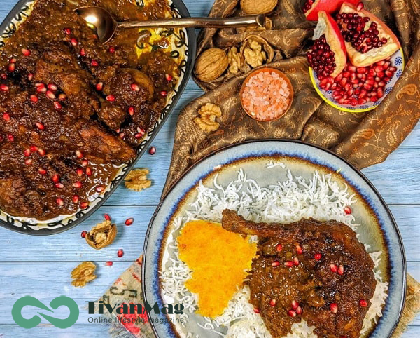 مرغ ترش مازندرانی شب یلدا