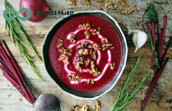 طرز تهیه آش لبو با بادام و گردو