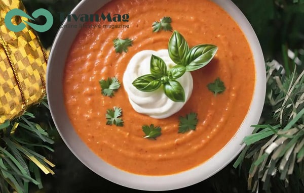 طرز تهیه سوپ گوجه فنگی و ریحان